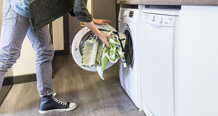 Как расположить стиральную машину на кухне